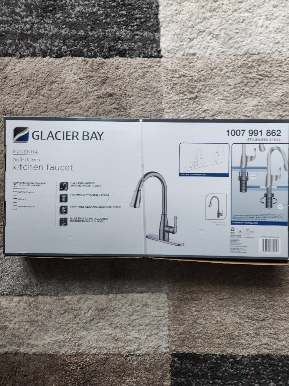 McKenna Single-Handle Pull Down Sprayer Kitchen Faucet in Stainless Steel NIB - Picture 4 of 6